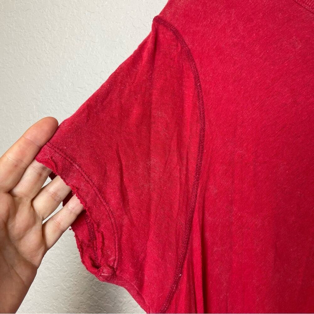 WE THE FREE FREE PEOPLE Flowy Crewneck Red Top Size XS - Picture 3 of 8